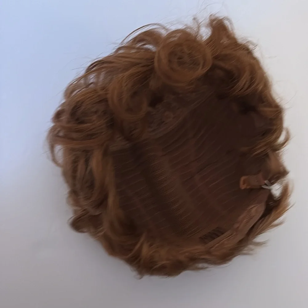 NWT VTG Style 1920s Short Flapper Bob Wig Auburn Curly Fringe Realistic OS - Picture 13 of 13